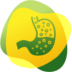 Ikonica sa želučnom kiselinom kako bi se pokazali refluks i žgaravica