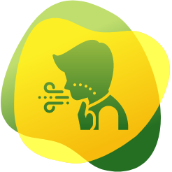 Ikonica koja prikazuje dijete s otežanim govorom i disanjem