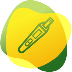 Ikonica koja prikazuje uređaj za mjerenje glukoze u krvi za kontrolu dijabetesa