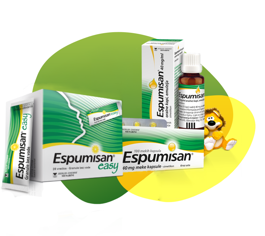 Pakiranje Espumisana u različitim farmaceutskim oblicima za različite potrebe